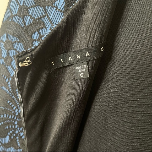 Women’s Navy Blue and Black Dress, Tiana B. Size 6 Lace detailing, event outfit - Picture 7 of 10